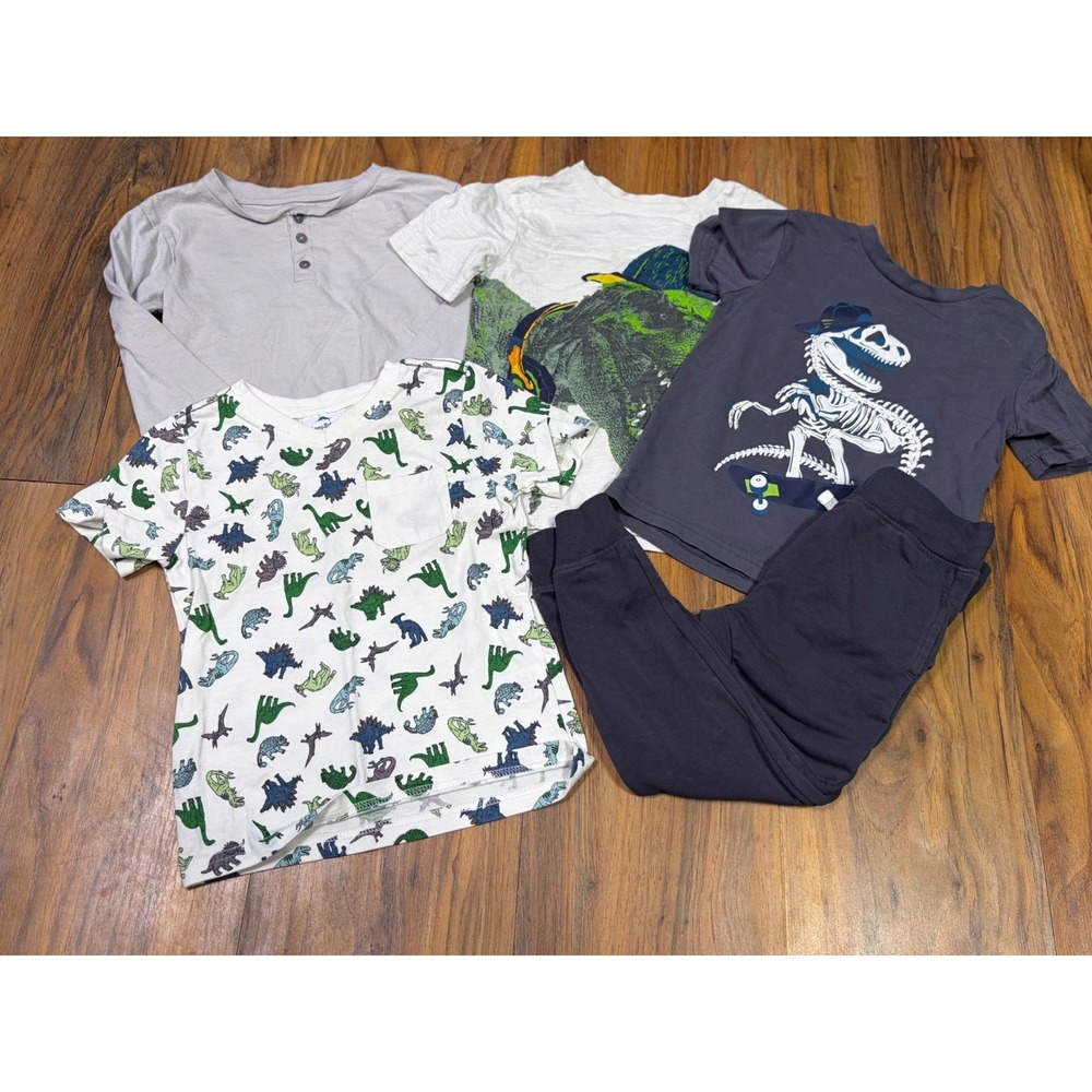 Tommy Bahama Free Planet Boys 4T 5pc Dinosaur Clothing Bundle